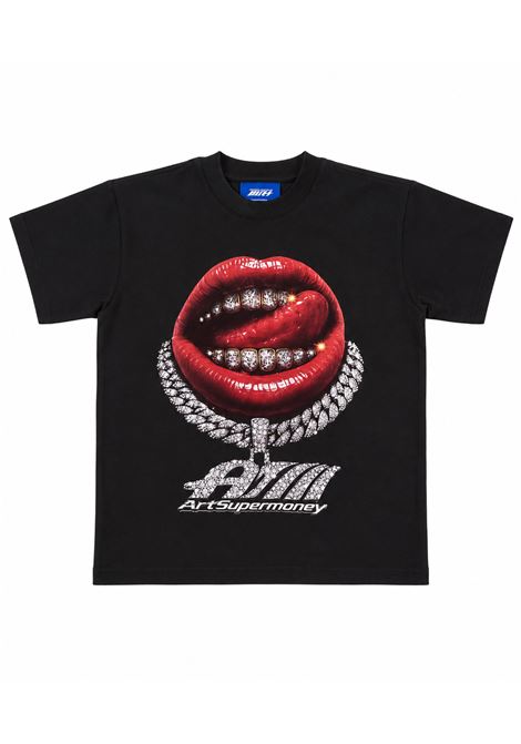 T-shirt con strass ARTSUPERMONEY KIDS | SMJTS04959BL